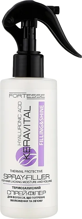 Fortesse Professional Filling &amp; Shine KeraVital Spray-Filler Sprej-filer sa zaštitom od toplote sa hijaluronskom kiselinom