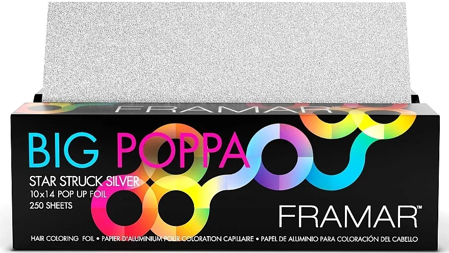 Framar 14x10 Big Poppa Star Struck Silver Folija u listovima sa utiskivanjem