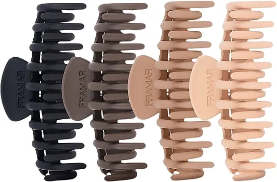 Framar Claw Clips Neutral Štipaljke za kosu nude boja, 4 kom.