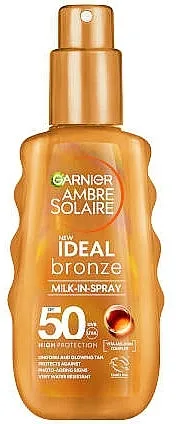 Garnier Ambre Solaire Ideal Bronze Milk-In-Spray SPF50 Mleko za zaštitu od sunca