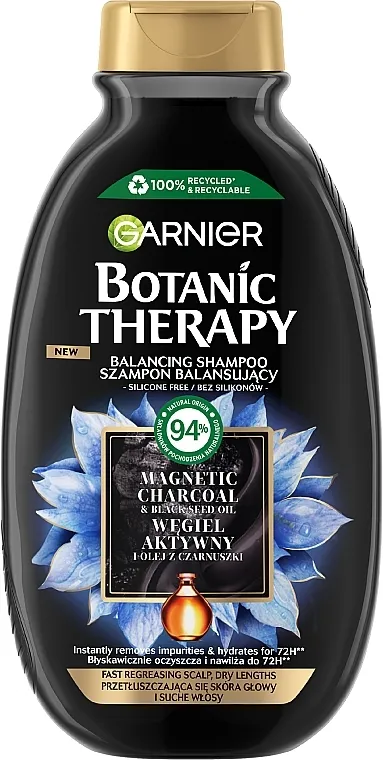 Garnier Botanic Therapy Balancing Shampoo Šampon za kosu s aktivnim ugljenom i uljem crnog kima