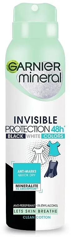 Garnier Mineral Invisible Protection 48h Clean Cotton Deodorant Dezodorans-antiperspirant "Nevidljiva zaštita"
