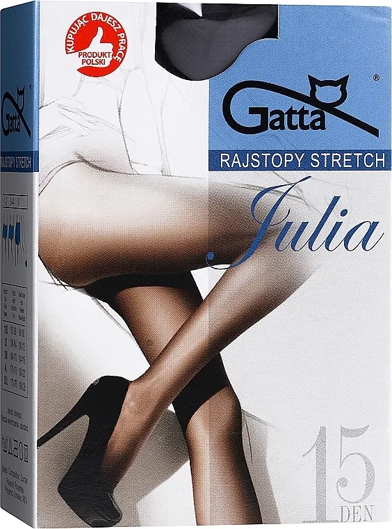 Gatta Čarape 'Julia Stretch' 15 Den, nero