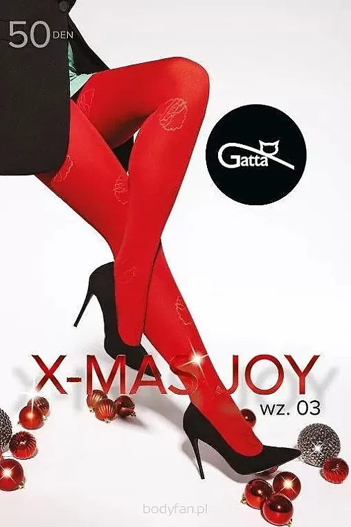 Gatta Čarape X-Mas Joy W.03, 50 Den, nero