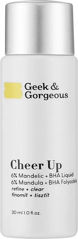 Geek &amp; Gorgeous Cheer Up 6% Mandelic + BHA Liquid Piling za mešovitu i problematičnu kožu