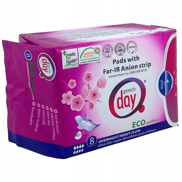 Gentle Day Pads With Far-IR Anion Strip Noćni ulošci, 8 kom.