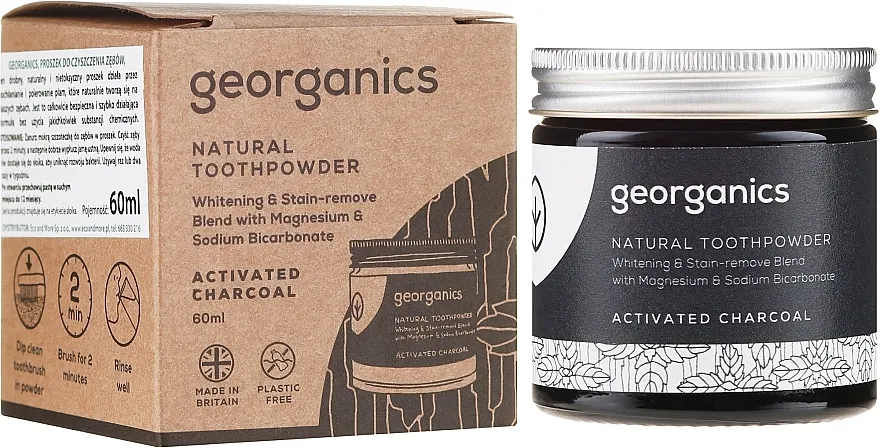 Georganics Activated Charcoal Natural Toothpowder Prirodni prah za zube