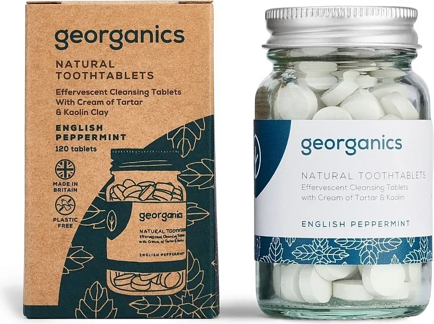 Georganics Natural Toothtablets English Peppermint Tablete za čišćenje zuba "Engleska menta"