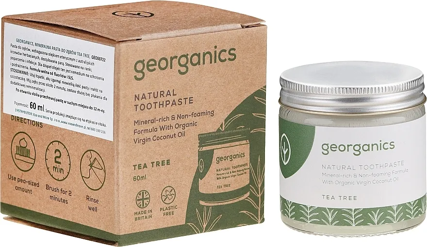 Georganics Tea Tree Natural Toothpaste Prirodna pasta za zube