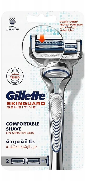 Gillette SkinGuard Sensitive Brijač sa zamjenskim patronama 2 kom.