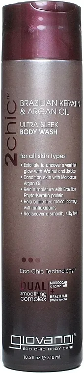 Giovanni 2chic Ultra-Sleek Body Wash Brazilian Keratin &amp; Argan Oil Gel za tuširanje