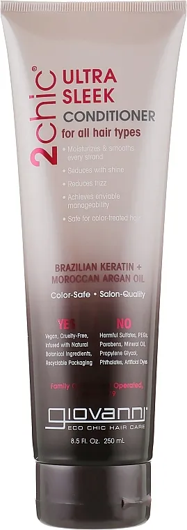 Giovanni 2chic Ultra-Sleek Conditioner Brazilian Keratin &amp; Argan Oil Regenerator za kosu
