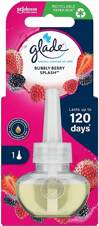 Glade Electric Scented Oil Bubbly Berry Splash Refill (wkład) Električni osveživač vazduha