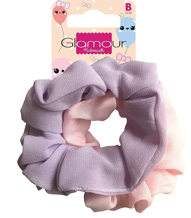 Glamour Gumice za kosu, 417616, roza i ljubičasta