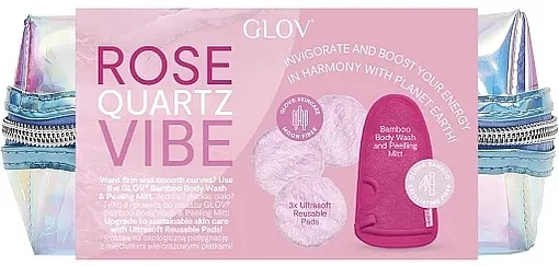 Glov Rose Quartz Vibe (f/pads/3pcs+ peeling/mitt/1pc + bag/1pc) Set