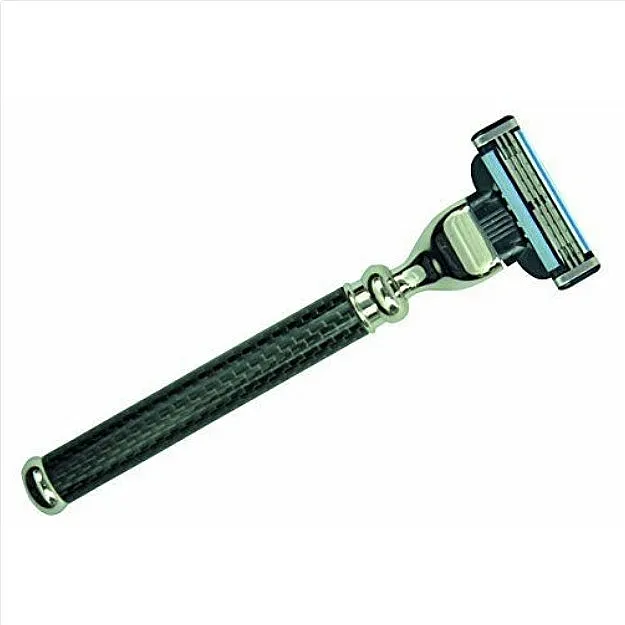 Golddachs Metal Chrome Handle Carbon Optic Razor Stroj za brijanje
