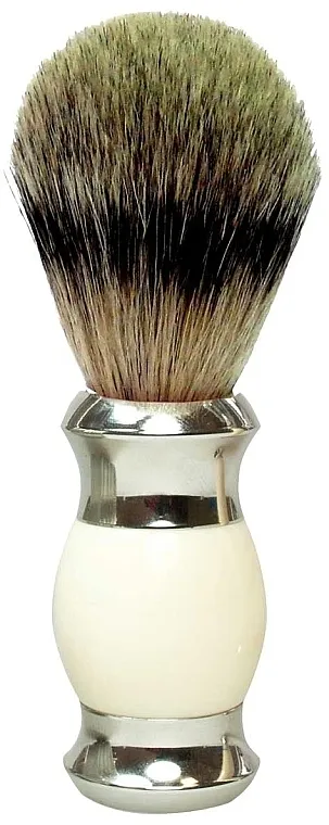 Golddachs Shaving Brush Finest Badger Polymer Handle Beige Silver Četka za brijanje s dlakom jazavca, polimernom ručkom, bež i srebrnom
