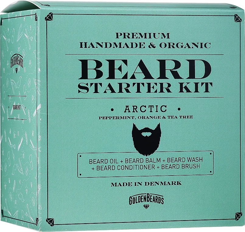 Golden Beards Starter Beard Kit Arctic (balm/60ml + oil/30ml + shm/100ml + cond/100ml + brush) Set