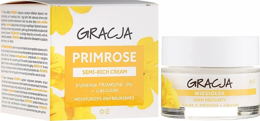 Gracja Semi-oily Cream With Evening Primrose Hranjiva krema s uljem jaglaca