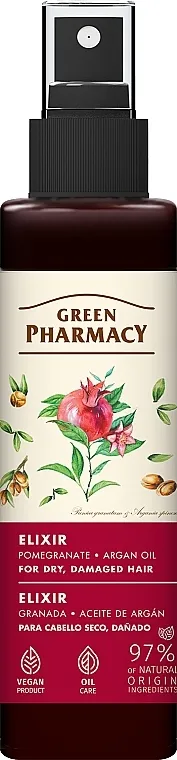 Green Pharmacy Elixir For Dry Damaged Hair Eliksir za suvu, oštećenu kosu "Nar i arganovo ulje"