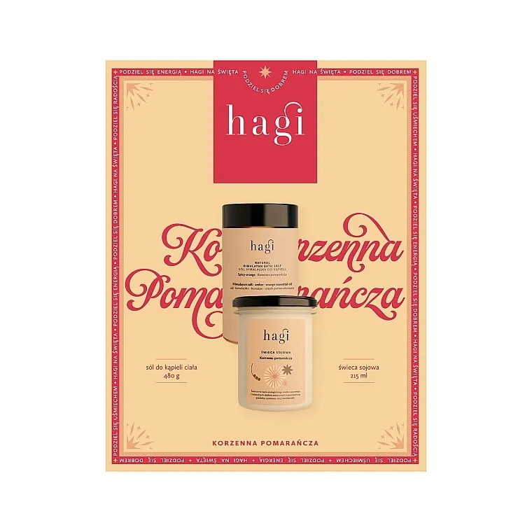 Hagi Kit (candle/215ml + salt/480g) Set za telo