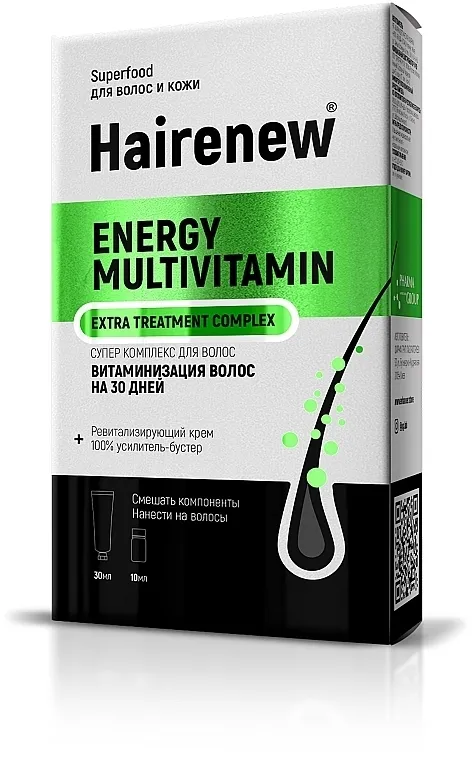 Hairenew Energy Multivitamin Extra Treatment Complex Inovativni kompleks za kosu "Vitaminizacija kose 30 dana"