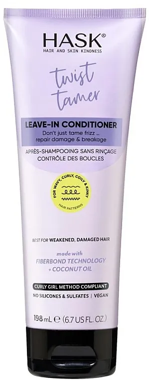 Hask Twist Tamer Leave-In Conditioner Hranljivi regenerator koji se ne ispira sa kokosovim uljem