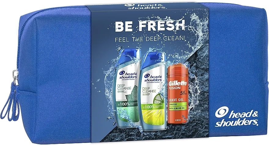Head &amp; Shoulders &amp; Gillette Be Fresh (shm/300ml + shm/300ml + shave/gel/75ml + pouch/1pc) Set