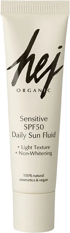 Hej Organic Sensitive SPF 50 Daily Sun Fluid Fluid za zaštitu od sunca za osetljivu kožu