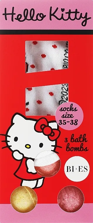 Hello Kitty Bies (bath/bomb/3x50g + socks/1pc) Set