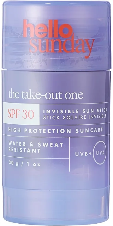 Hello Sunday The Take-Out One Invisible Sun Stick SPF 30 Stik za zaštitu od sunca za kožu lica i tela