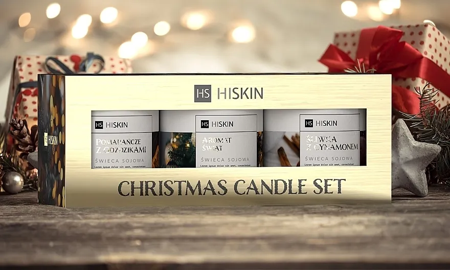 HiSkin Christmas (candles/3x100ml) Praznični set od tri sveće