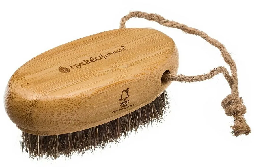 Hydrea London Bamboo Hand &amp; Nail Brush With Mane &amp; Cactus Bristle Četkica za ruke i nokte od konjske dlake i vlaknima kaktusa