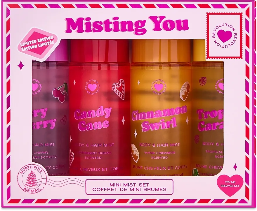 I Heart Revolution Misting You Mini Body Mist Set (b/spray/4x100ml)