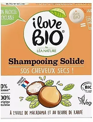 I Love Bio Organic Macadamia Oil and Shea Butter Solid Shampoo Čvrsti šampon za kosu sa uljem makadamije