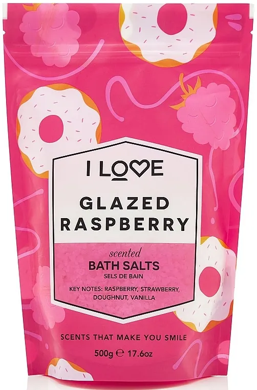 I Love Glazed Raspberry Bath Salt Sol za kupanje "Glazirana malina"