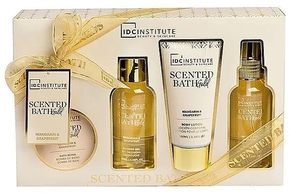 IDC Institute Bath Set Mandarin &amp; Grapefruit (sh/gel/100ml + b/lot/50ml + b/mist/100ml + b/bomb/90g)