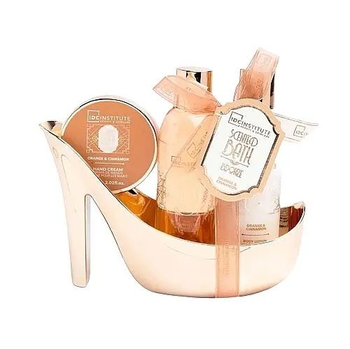 IDC Institute Scented Bath Bronze Orange &amp; Cinnamon (sh/gel/180ml+b/lot/180ml+h/cr/50ml) Set