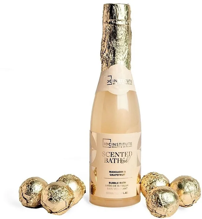 IDC Institute Scented Bath Gold (bath/foam/250ml + bath/bomb/6x15g) Set