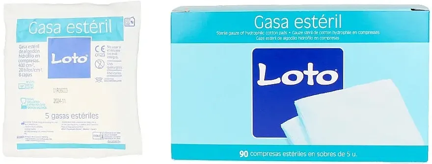 Indasec Loto Hidrofila meka gaza, 100% pamuk