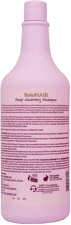 Inoar BotoHair Deep Cleansing Shampoo Šampon za obnavljanje kose posle termičke obrade