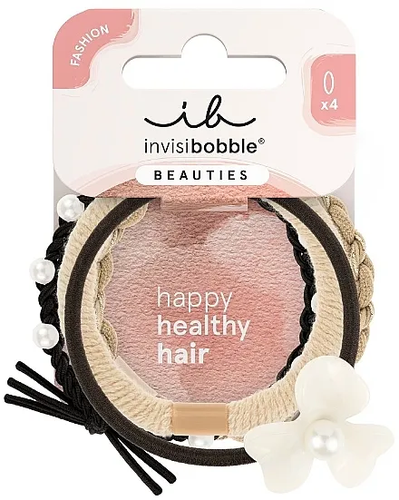 Invisibobble Beauties Flower Pearl Lastike za kosu, 4 kom.