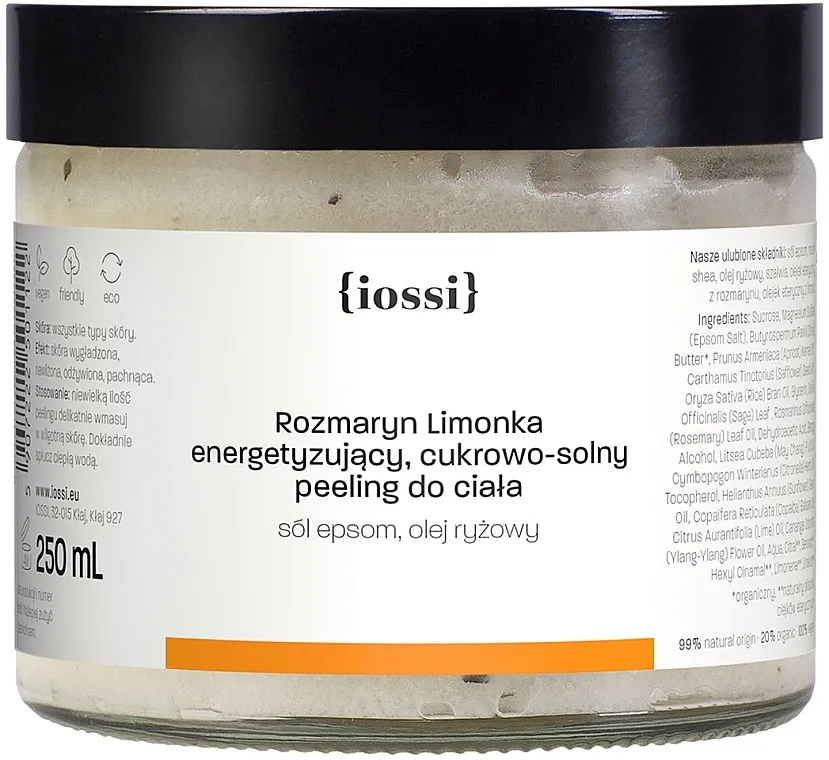 Iossi Body Scrub Šećerni piling za tijelo "Ruzmarin i limeta"
