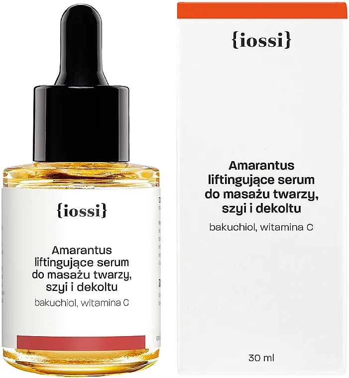 Iossi Lifting serum za masažu lica, vrata i dekoltea s amarantom, bakuchiolom i vitaminom C