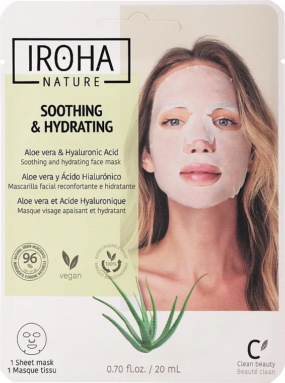 Iroha Nature Moisturizing Aloe Tissue Face Mask Sheet maska ​​za lice