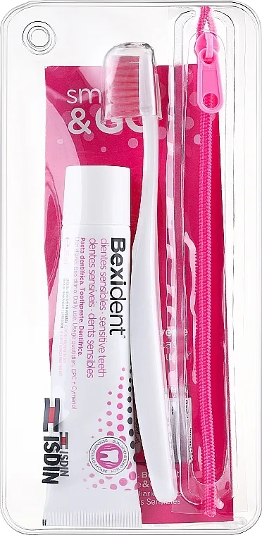 Isdin Bexident Sensitive Kit (toothpaste/25ml + toothbrush/1pc + bag/1pc) Set