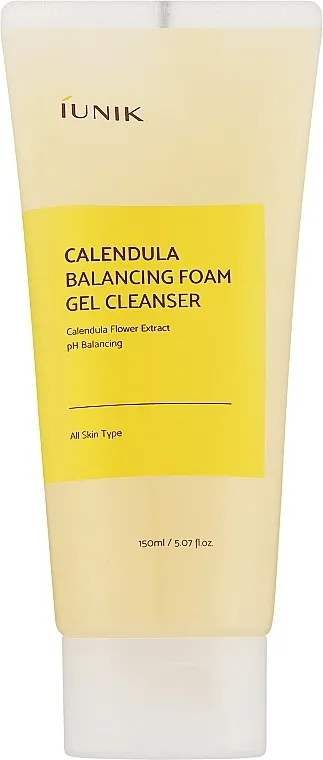 IUNIK Calendula Balancing Foam Gel Cleanser Čistilni gel-pjena za umivanje lica sa nevenom