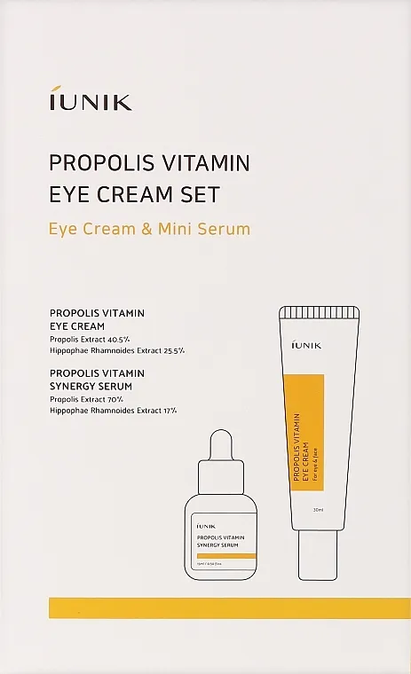 iUNIK Propolis Vitamin Eye Cream Set (eye/cr/30ml + serum/15ml)