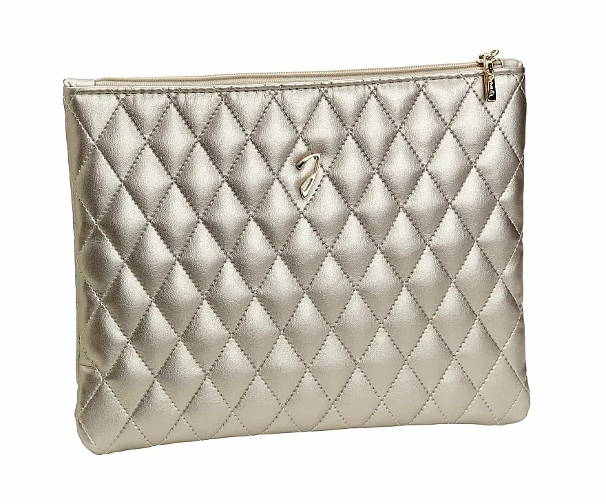 Janeke Bronze Quilted Pouch Velika prošivena kozmetička torba, bronca, A6130VT