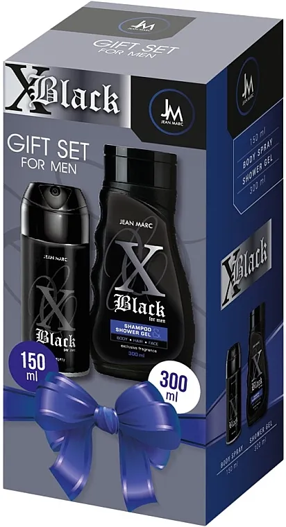 Jean Marc X Black (deo/150ml + gel/300ml) Komplet
